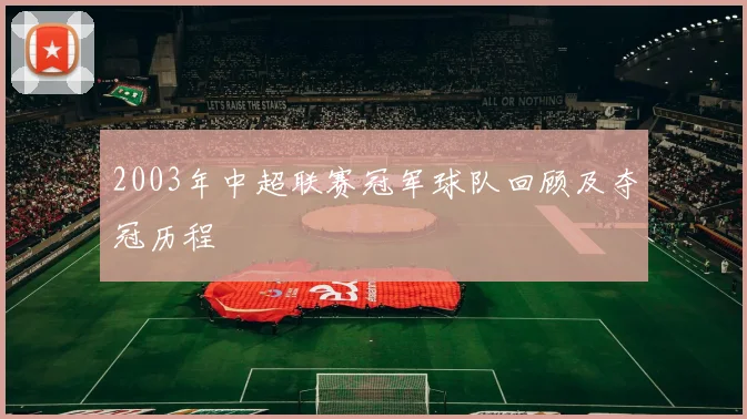 2003年中超联赛冠军球队回顾及夺冠历程